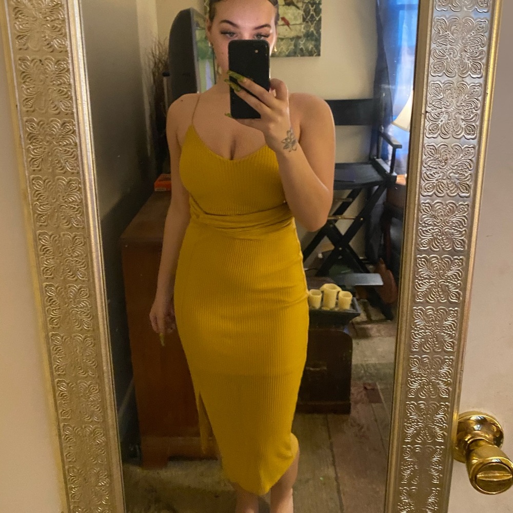 Express knot front dress